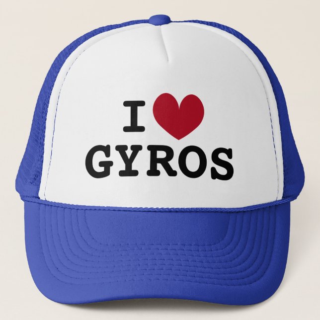 Gorra De Camionero Me encanta Gyros Amante de la comida griega sombre (Anverso)