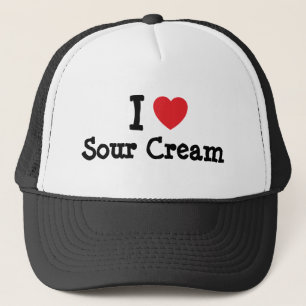 Gorra De Camionero Me encanta la camiseta de corazón de Sour Cream