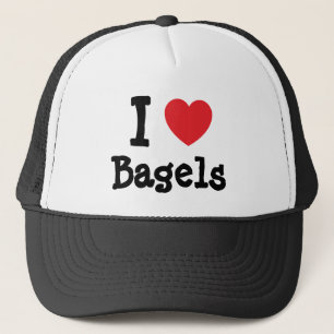 Gorra De Camionero Me encanta la camiseta del corazón de Bagels