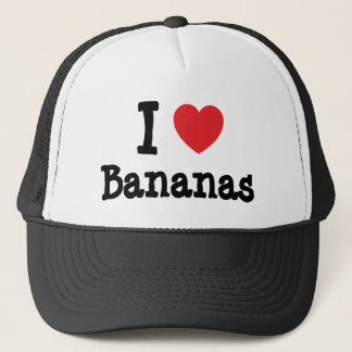 Gorra De Camionero Me encanta la camiseta del corazón de Bananas