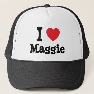 Gorra De Camionero Me encanta la camiseta del corazón de Maggie