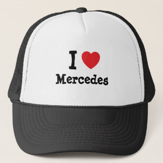 Gorra De Camionero Me encanta la camiseta del corazón de Mercedes
