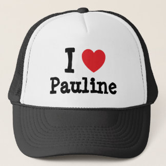 Gorra De Camionero Me encanta la camiseta del corazón de Pauline