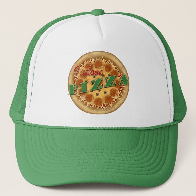 Gorra De Camionero Me encanta la pizza (Anverso)