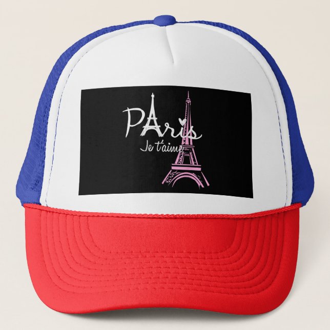 Gorra De Camionero Me encanta la Torre Eiffel de París (Anverso)