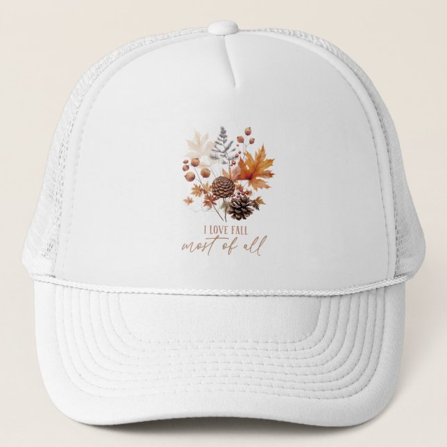 Gorra De Camionero Me Encanta Mayormente La Caída - Deja El Foliage (Anverso)