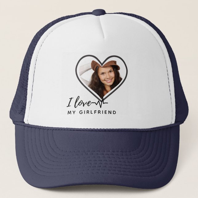 Gorra De Camionero ME ENCANTA MI FOTO DE NOVIA Personalizada (Anverso)