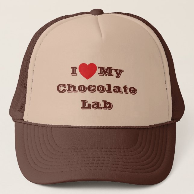 Gorra De Camionero Me encanta mi laboratorio de chocolate (Anverso)