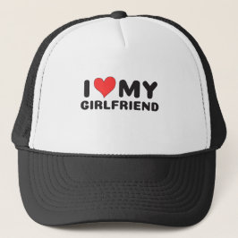 Gorra De Camionero Me encanta mi novia GF en el corazón mi novia GF