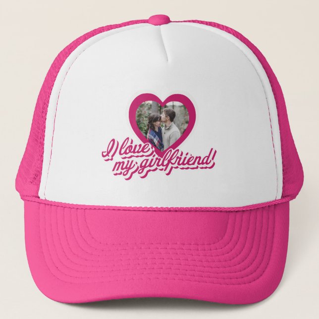 Gorra De Camionero Me encanta mi novia Personalizado personalizada. (Anverso)