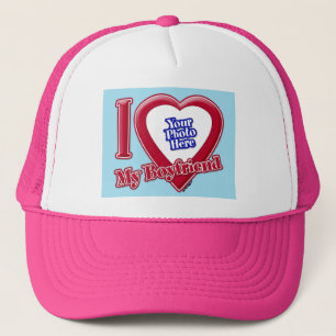 Gorra De Camionero Me encanta mi novio foto corazón rojo horizonte az