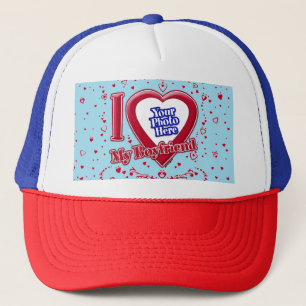 Gorra De Camionero Me encanta mi novio foto corazón rojo horizonte az