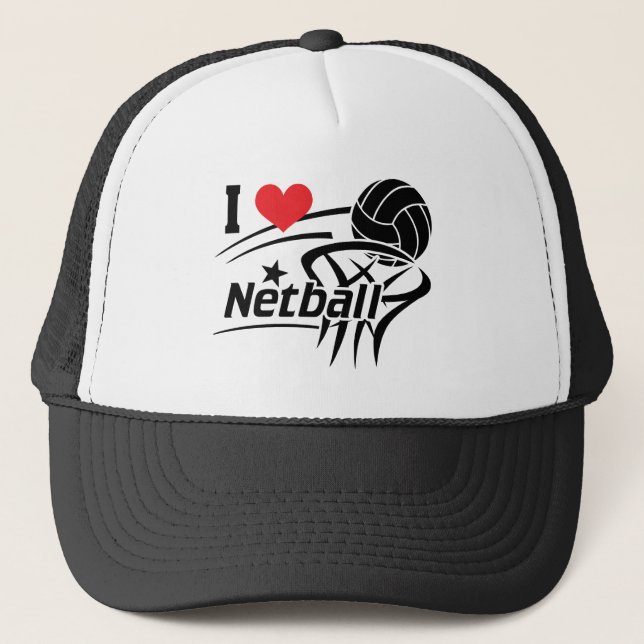 Gorra De Camionero Me encanta Netball, Netball (Anverso)