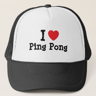 Gorra De Camionero Me encanta Ping Pong corazón personalizado person
