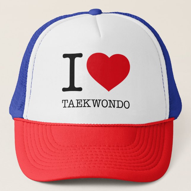 GORRA DE CAMIONERO ME ENCANTA TAEKWONDO (Anverso)