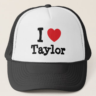 Gorra De Camionero Me encanta Taylor personalizado de corazón persona