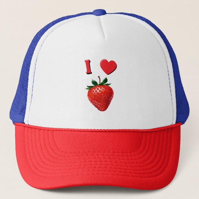 Gorra De Camionero Me encantan las fresas (Anverso)