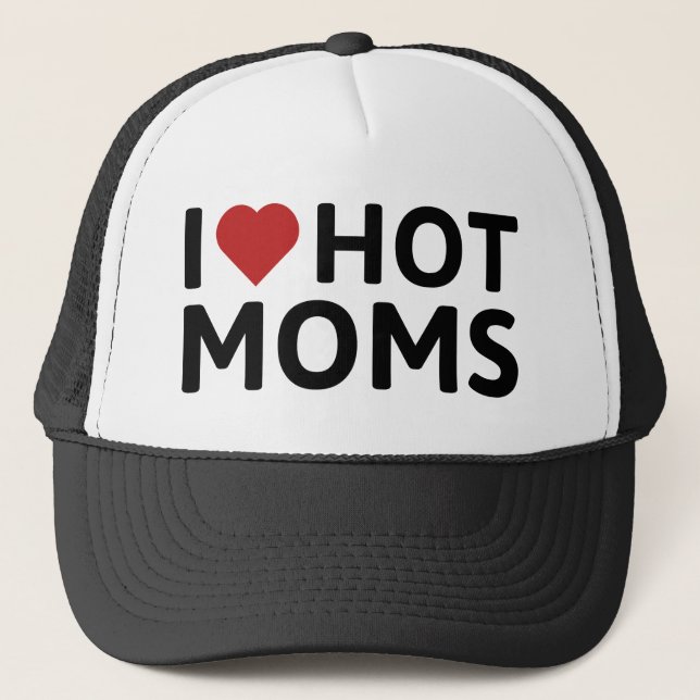 Gorra De Camionero Me encantan las mamás calientes (Anverso)