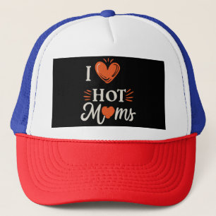 Gorra De Camionero Me Encantan Las Mamás Calientes Yo Corazón Las Mad