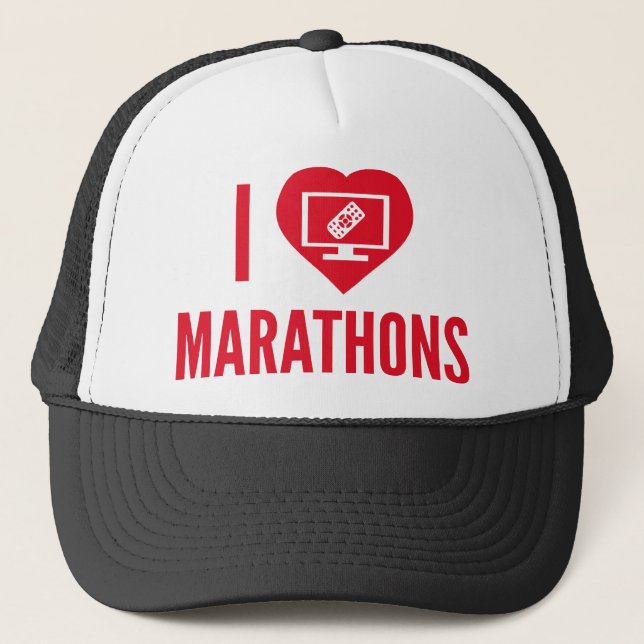 Gorra De Camionero Me encantan las maratones (Anverso)