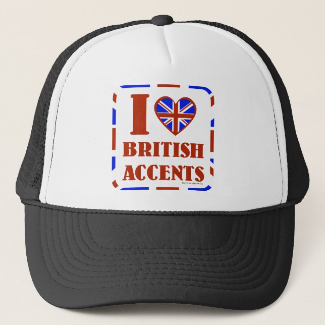 Gorra De Camionero Me encantan los acentos británicos (Anverso)