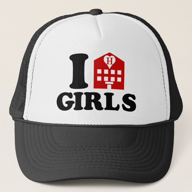 Gorra De Camionero Me encantan los Chicas de los hoteles (Anverso)