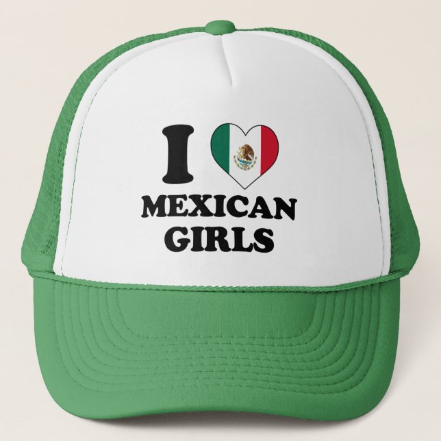 Gorra De Camionero Me encantan los Chicas mexicanos (Anverso)
