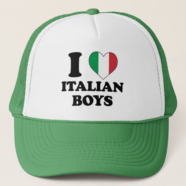 Gorra De Camionero Me encantan los chicos italianos (Anverso)