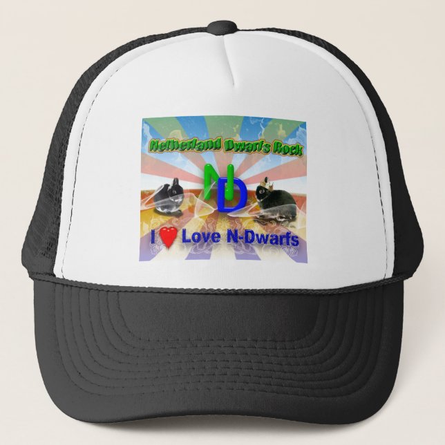 Gorra De Camionero Me encantan los conejitos enanos de Holanda (Anverso)