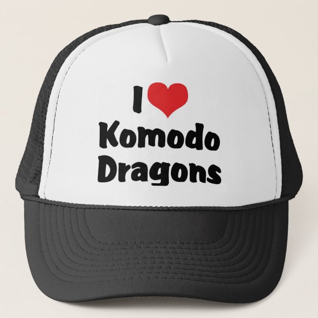 Gorra De Camionero Me encantan los dragones Komodo (Anverso)