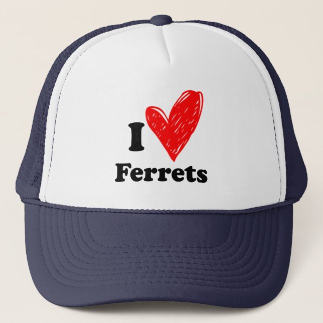 Gorra De Camionero Me encantan los Ferrets (Anverso)