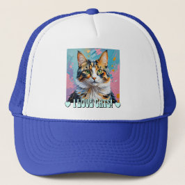 Gorra De Camionero ¡Me Encantan Los Gatos!