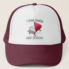 Gorra De Camionero Me Encantan Los Libros Y El Piano, El Arte Auténti