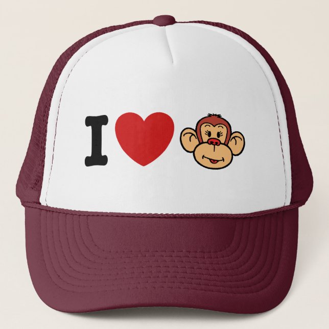 Gorra De Camionero Me encantan los monos (Anverso)