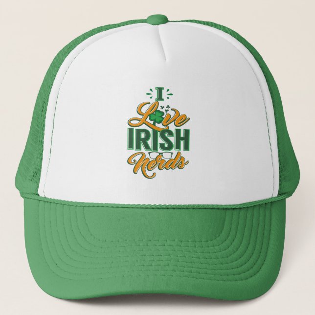 Gorra De Camionero Me encantan los nervios irlandeses, día de St Patr (Anverso)