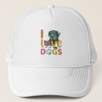Gorra De Camionero Me encantan los perros
