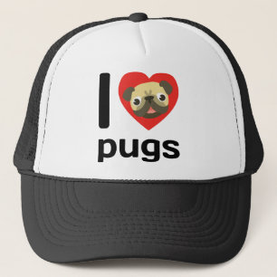 Gorra De Camionero Me encantan los pug