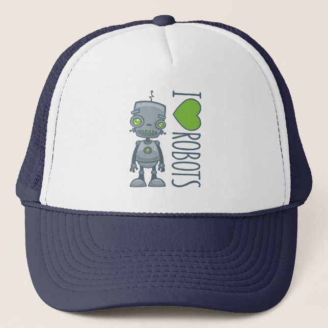 Gorra De Camionero Me encantan los robots (Anverso)