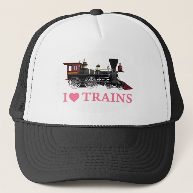 Gorra De Camionero Me encantan los trenes (Anverso)