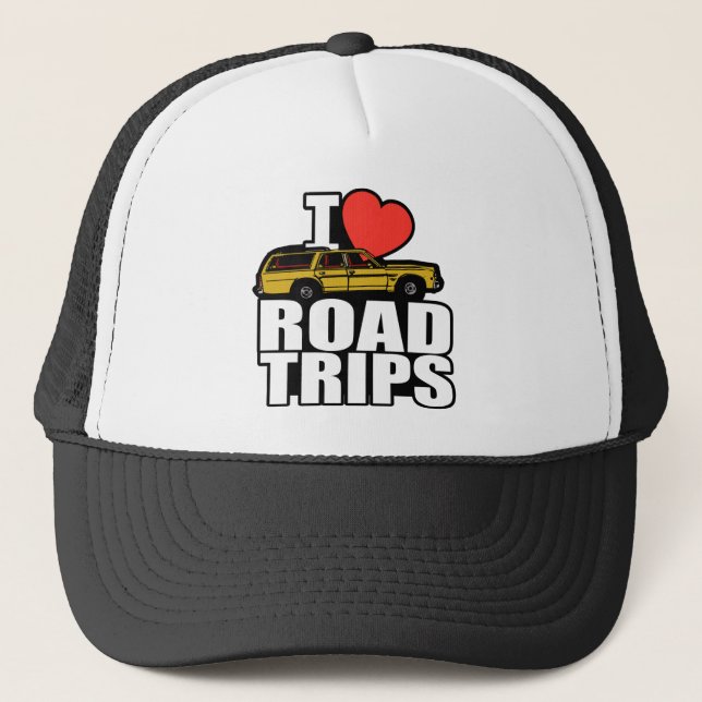 Gorra De Camionero Me encantan los viajes por carretera (Anverso)