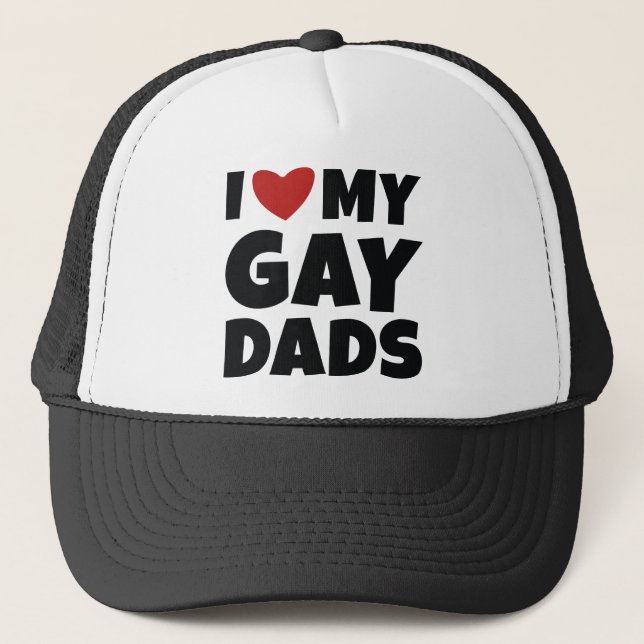 Gorra De Camionero Me encantan mis dads gay (Anverso)