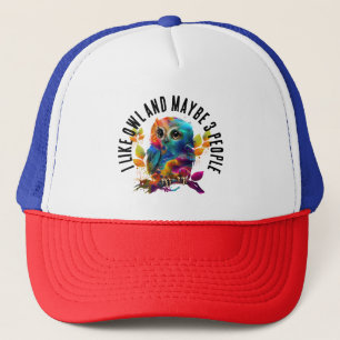 GORRA DE CAMIONERO ME GUSTA EL BÚHO Y QUIZÁS 3 PERSONAS