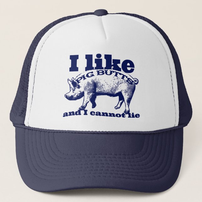 Gorra De Camionero Me Gusta el Cerdo Butte Bacon y todo (Anverso)
