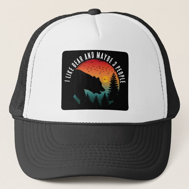 GORRA DE CAMIONERO ME GUSTA EL OSO Y TAL VEZ 3 PERSONAS (Anverso)