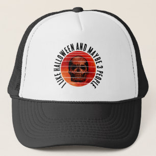 GORRA DE CAMIONERO ME GUSTA HALLOWEEN Y QUIZÁS 3 PERSONAS
