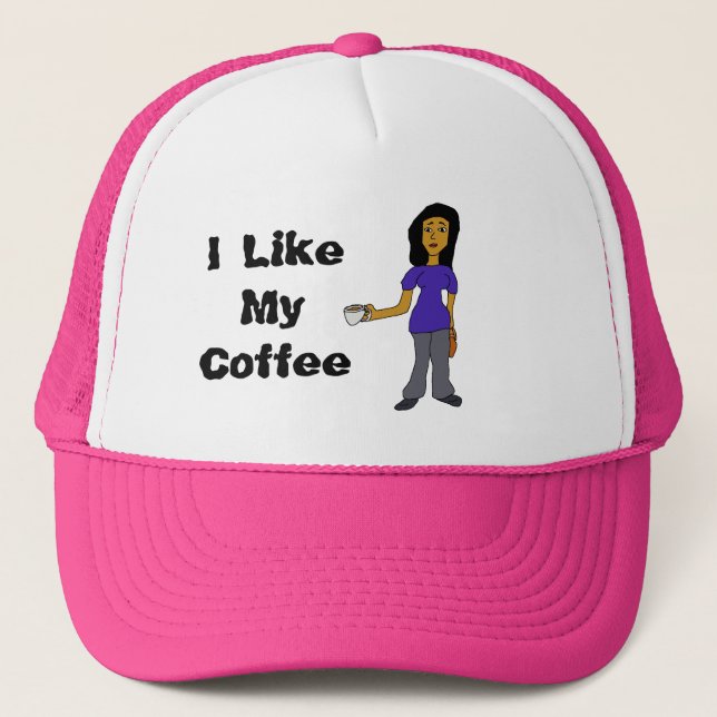 Gorra De Camionero Me Gusta Mi Personalizado Latina De Café (Anverso)
