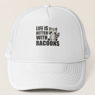 Gorra De Camionero Me Gusta Realmente Racoons Cuadros Raccoon