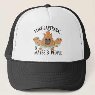 Gorra De Camionero Me gustan las Capybaras y tal vez 3 personas Un be