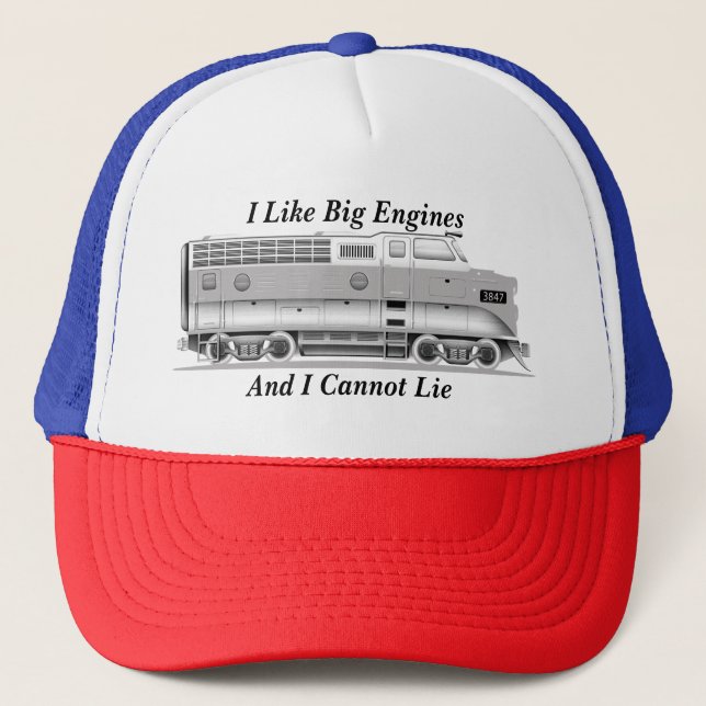 Gorra De Camionero Me Gustan Los Grandes Motores (Tren) No Pueden Men (Anverso)