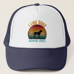 Gorra De Camionero me gustan los perros y quizás 3 personas